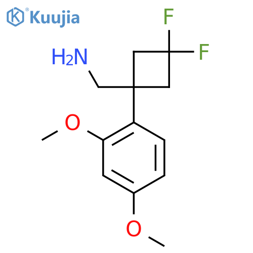 1-(2,4-dimethoxyphenyl)-3,3-difluorocyclobutylmethanamine structure