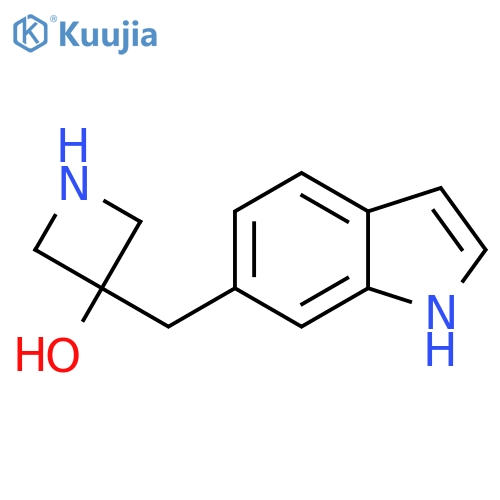 3-(1H-indol-6-yl)methylazetidin-3-ol structure