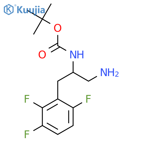 tert-butyl N-1-amino-3-(2,3,6-trifluorophenyl)propan-2-ylcarbamate structure
