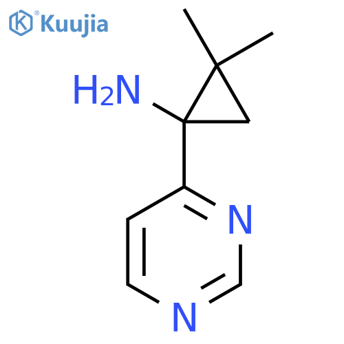 2,2-dimethyl-1-(pyrimidin-4-yl)cyclopropan-1-amine structure