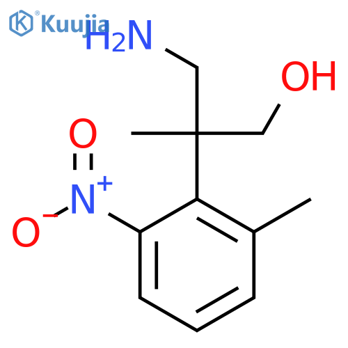 3-Amino-2-methyl-2-(2-methyl-6-nitrophenyl)propan-1-ol structure