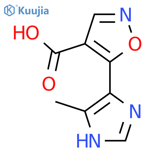 5-(4-methyl-1H-imidazol-5-yl)-1,2-oxazole-4-carboxylic acid structure
