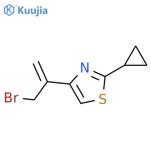 4-(3-bromoprop-1-en-2-yl)-2-cyclopropyl-1,3-thiazole structure