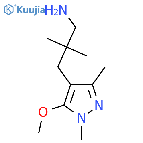 3-(5-methoxy-1,3-dimethyl-1H-pyrazol-4-yl)-2,2-dimethylpropan-1-amine structure