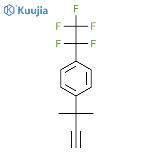 1-(2-methylbut-3-yn-2-yl)-4-(pentafluoroethyl)benzene structure