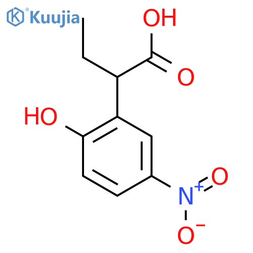 2-(2-hydroxy-5-nitrophenyl)butanoic acid structure