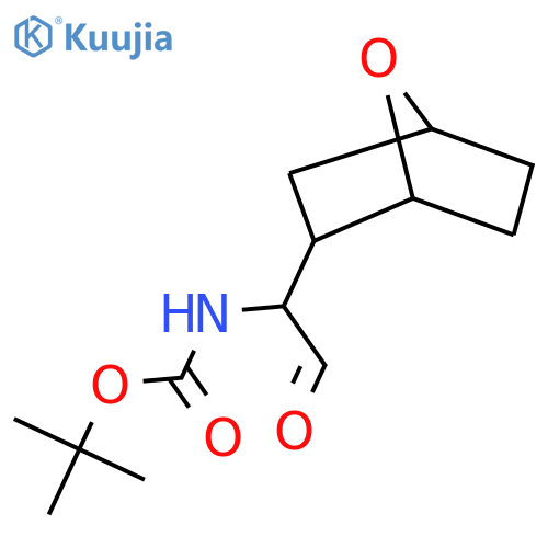 tert-butyl N-(1-{7-oxabicyclo2.2.1heptan-2-yl}-2-oxoethyl)carbamate structure