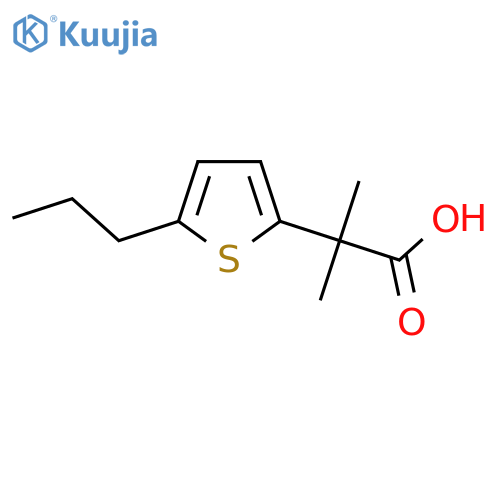 2-methyl-2-(5-propylthiophen-2-yl)propanoic acid structure