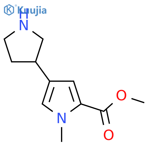 methyl 1-methyl-4-(pyrrolidin-3-yl)-1H-pyrrole-2-carboxylate structure