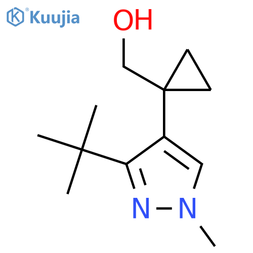 1-(3-tert-butyl-1-methyl-1H-pyrazol-4-yl)cyclopropylmethanol structure