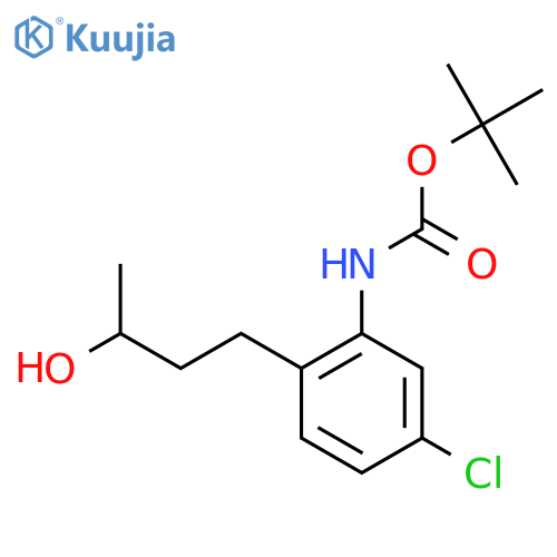 tert-butyl N-5-chloro-2-(3-hydroxybutyl)phenylcarbamate structure