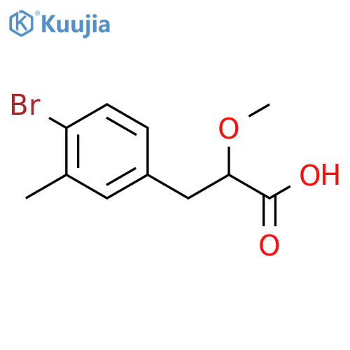 3-(4-bromo-3-methylphenyl)-2-methoxypropanoic acid structure