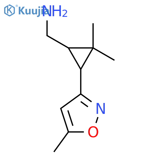 2,2-dimethyl-3-(5-methyl-1,2-oxazol-3-yl)cyclopropylmethanamine structure
