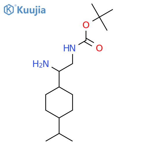 tert-butyl N-{2-amino-2-4-(propan-2-yl)cyclohexylethyl}carbamate structure