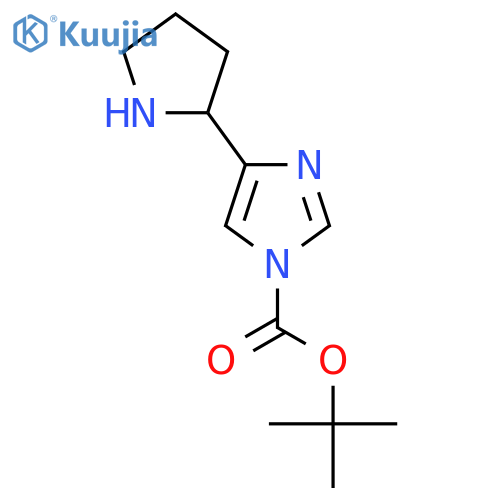 tert-butyl 4-(pyrrolidin-2-yl)-1H-imidazole-1-carboxylate structure