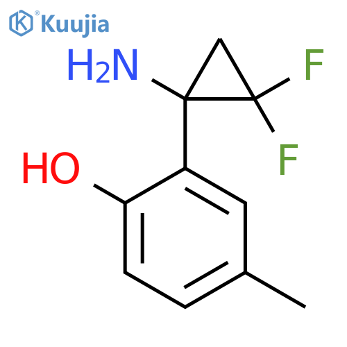 2-(1-amino-2,2-difluorocyclopropyl)-4-methylphenol structure