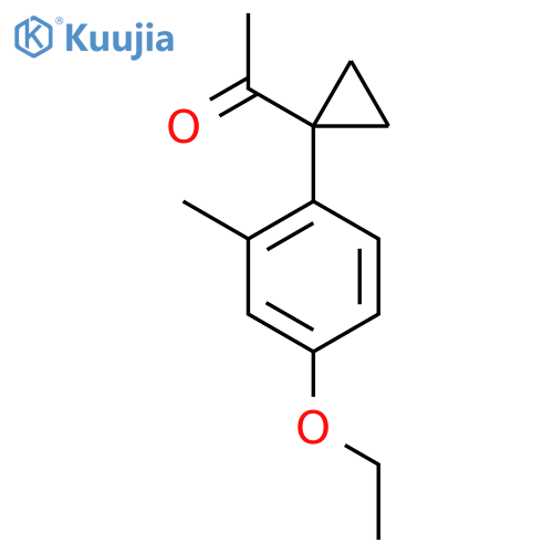 1-1-(4-ethoxy-2-methylphenyl)cyclopropylethan-1-one structure