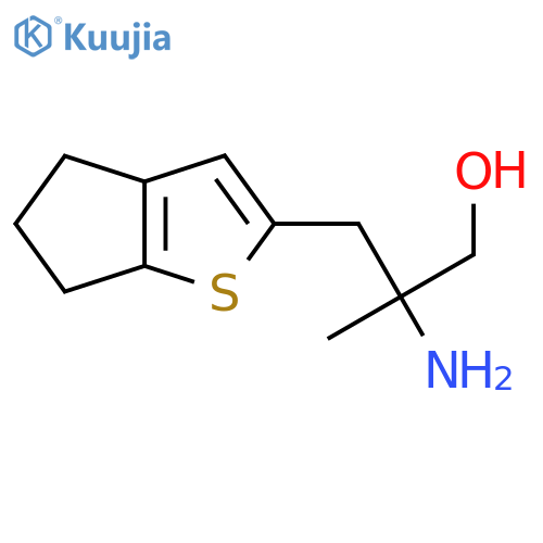 2-amino-3-{4H,5H,6H-cyclopentabthiophen-2-yl}-2-methylpropan-1-ol structure