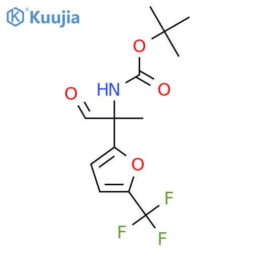 tert-butyl N-{1-oxo-2-5-(trifluoromethyl)furan-2-ylpropan-2-yl}carbamate structure
