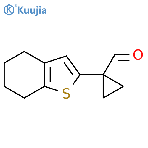 1-(4,5,6,7-tetrahydro-1-benzothiophen-2-yl)cyclopropane-1-carbaldehyde structure