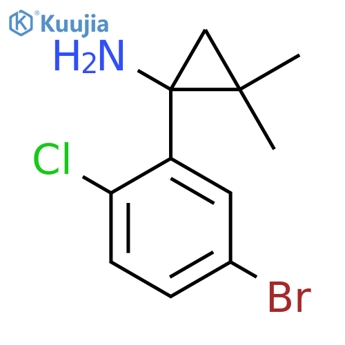 1-(5-bromo-2-chlorophenyl)-2,2-dimethylcyclopropan-1-amine structure