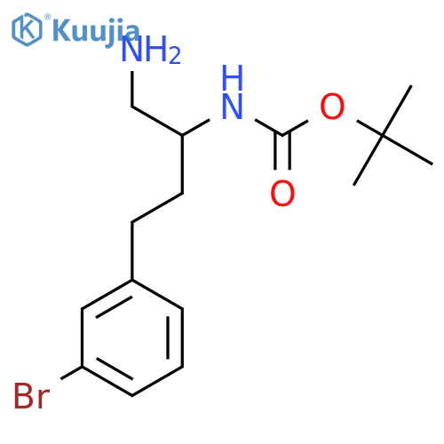 tert-butyl N-1-amino-4-(3-bromophenyl)butan-2-ylcarbamate structure
