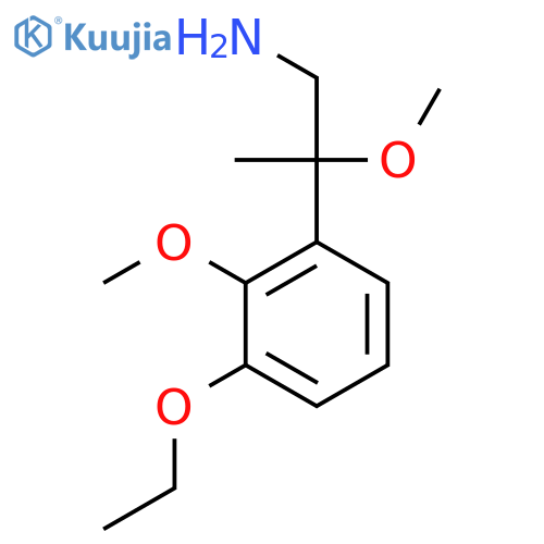 2-(3-ethoxy-2-methoxyphenyl)-2-methoxypropan-1-amine structure