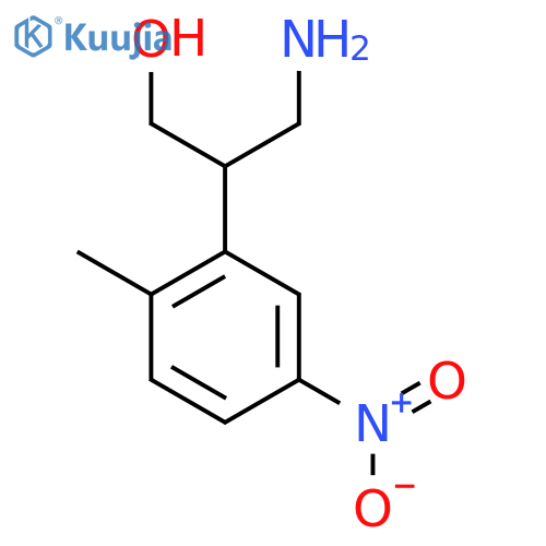 3-amino-2-(2-methyl-5-nitrophenyl)propan-1-ol structure