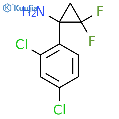 1-(2,4-dichlorophenyl)-2,2-difluorocyclopropan-1-amine structure