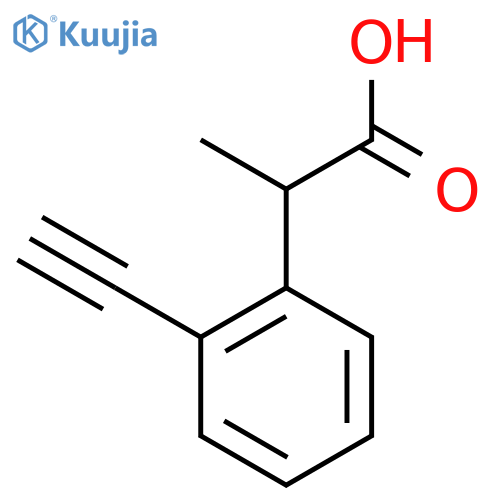 2-(2-ethynylphenyl)propanoic acid structure