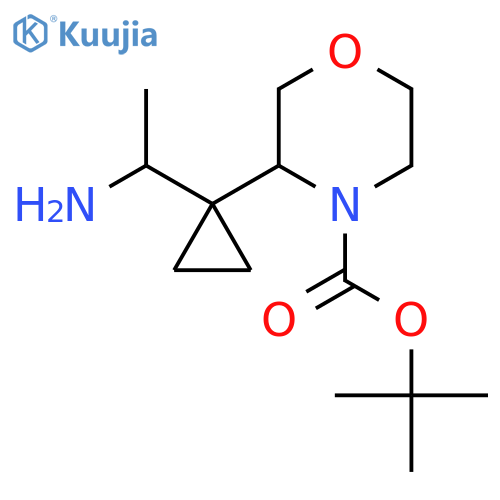 tert-butyl 3-1-(1-aminoethyl)cyclopropylmorpholine-4-carboxylate structure