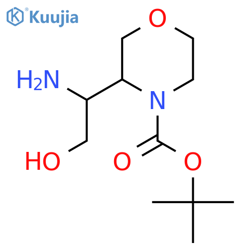 tert-butyl 3-(1-amino-2-hydroxyethyl)morpholine-4-carboxylate structure