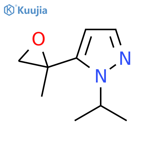 5-(2-methyloxiran-2-yl)-1-(propan-2-yl)-1H-pyrazole structure