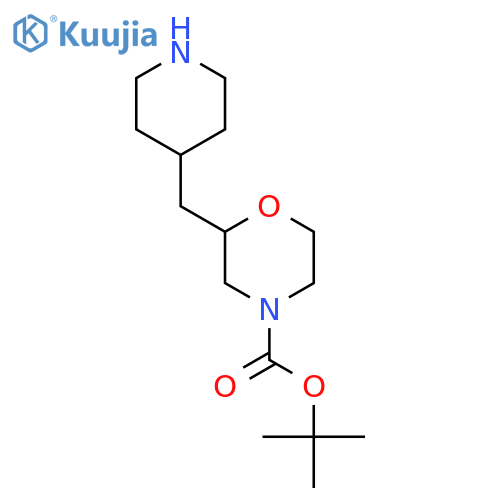 tert-butyl 2-(piperidin-4-yl)methylmorpholine-4-carboxylate structure