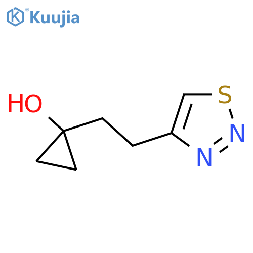 1-2-(1,2,3-thiadiazol-4-yl)ethylcyclopropan-1-ol structure