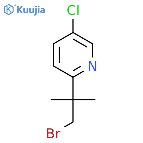 2-(1-bromo-2-methylpropan-2-yl)-5-chloropyridine structure
