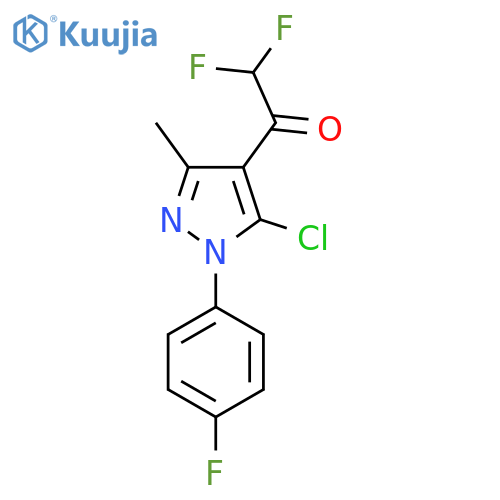 1-5-chloro-1-(4-fluorophenyl)-3-methyl-1H-pyrazol-4-yl-2,2-difluoroethan-1-one structure