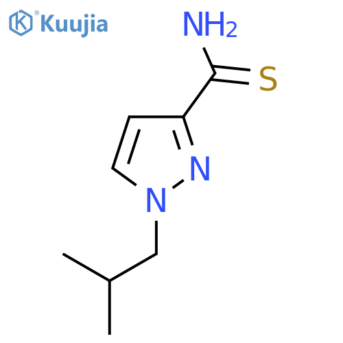 1-(2-methylpropyl)-1H-pyrazole-3-carbothioamide structure