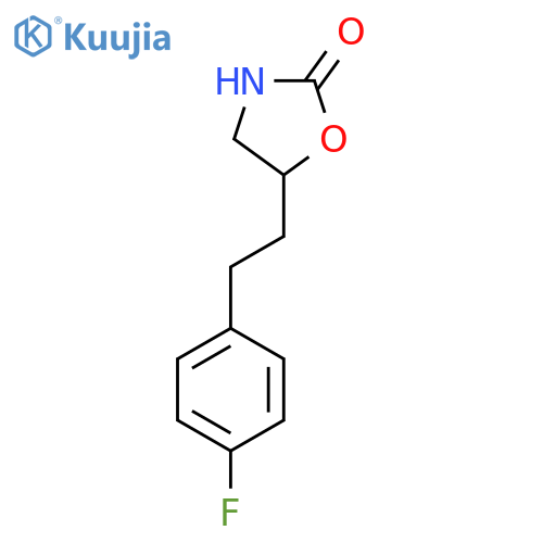 5-2-(4-fluorophenyl)ethyl-1,3-oxazolidin-2-one structure