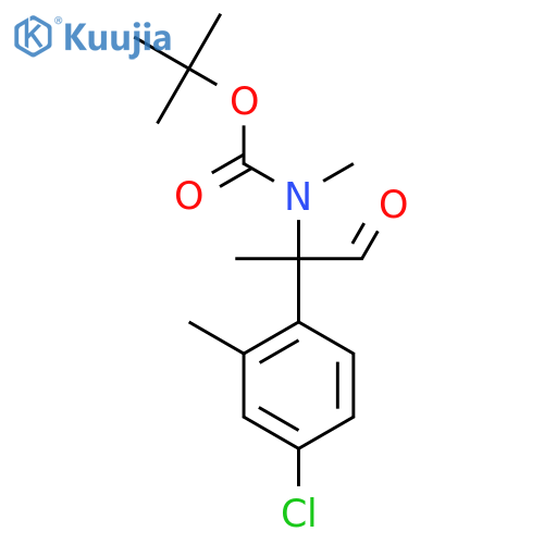 tert-butyl N-2-(4-chloro-2-methylphenyl)-1-oxopropan-2-yl-N-methylcarbamate structure