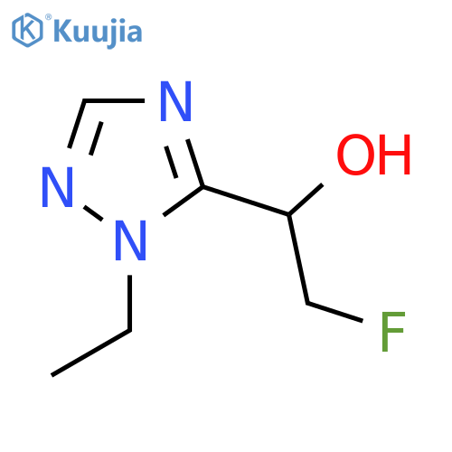 1-(1-ethyl-1H-1,2,4-triazol-5-yl)-2-fluoroethan-1-ol structure