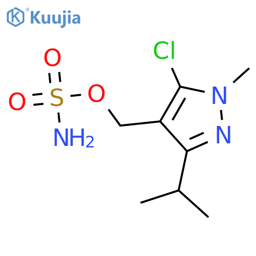 5-chloro-1-methyl-3-(propan-2-yl)-1H-pyrazol-4-ylmethyl sulfamate structure
