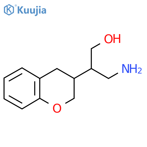 3-amino-2-(3,4-dihydro-2H-1-benzopyran-3-yl)propan-1-ol structure