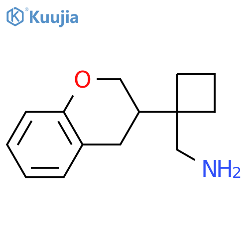 1-(3,4-dihydro-2H-1-benzopyran-3-yl)cyclobutylmethanamine structure