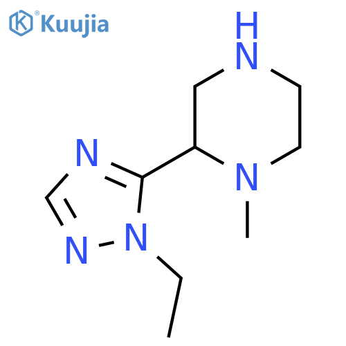 2-(1-ethyl-1H-1,2,4-triazol-5-yl)-1-methylpiperazine structure