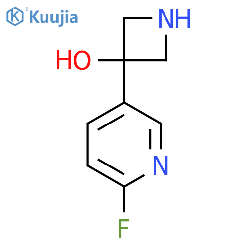 3-(6-fluoropyridin-3-yl)azetidin-3-ol structure