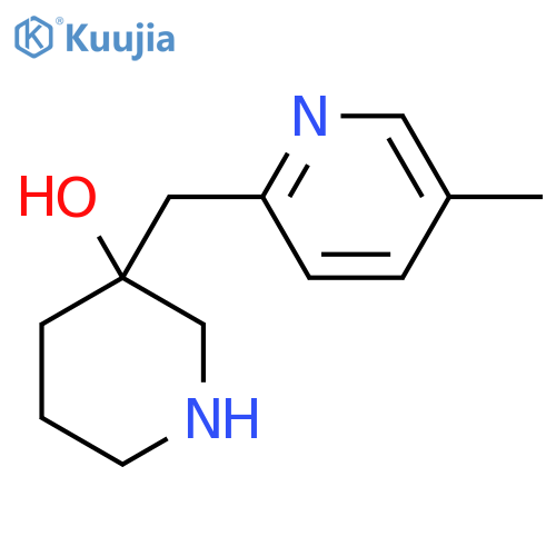3-(5-methylpyridin-2-yl)methylpiperidin-3-ol structure