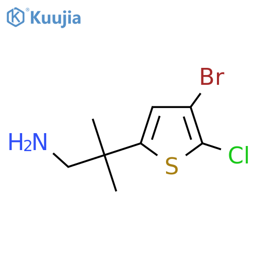 2-(4-bromo-5-chlorothiophen-2-yl)-2-methylpropan-1-amine structure