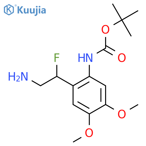 tert-butyl N-2-(2-amino-1-fluoroethyl)-4,5-dimethoxyphenylcarbamate structure