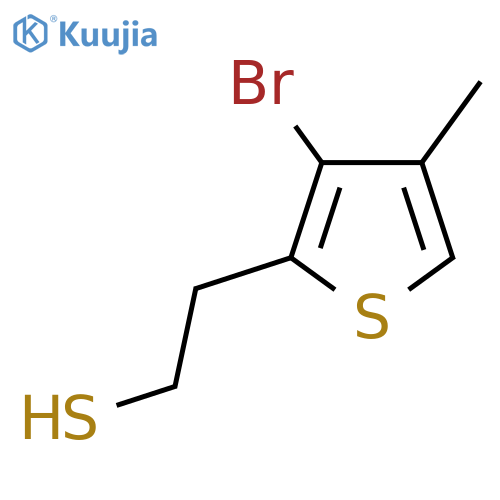 2-(3-bromo-4-methylthiophen-2-yl)ethane-1-thiol structure
